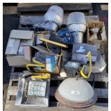 Assorted Work Lights, Security Lights, Fixtures