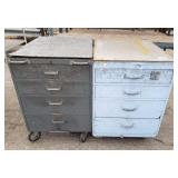 (2) Roll-Around Shop Carts w/Drawers