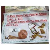 (10) 2.14'x33' Tie Down Straps