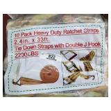 (10) 2.14'x33' Tie Down Straps