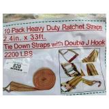 (10) 2.14'x33' Tie Down Straps