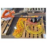 (5) Assorted Extension Cords & B&D Edger