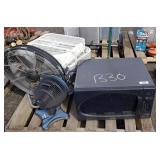 Assorted Fans & Microwave