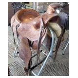 Hand Tooled 14' Saddle & Stand