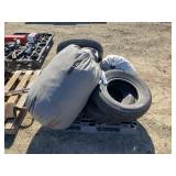 (4) Tires 185/70R13, RV Cover, Car Cover