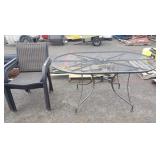 Metal Mesh Patio Table & (5) Chairs