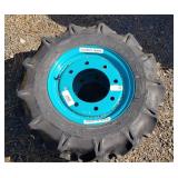 (2) 5.0-12 Tractor Tires w/8-Lug Rims