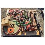Pallet of Cylinders & Tractor Parts