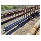 Assorted Steel Pipe 1-1/2' & 2' & Misc w/Rack