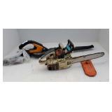 Stihl 009 Chainsaw w/14' Bar & Worx Leaf Blower