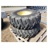 (2) 13.50-16.1 Tractor Tires w/8-Lug Rims