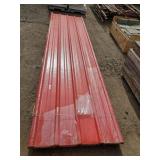 (20) Red Polycarbonate Roof Panels