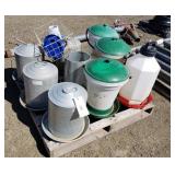 Pallet of Chicken Feeders & Waterers