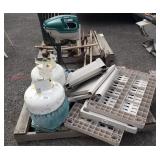 Mosquito Trap, (2) Propane Bottles, Plastic Shelf