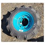 (2) 5.0-12 Tractor Tires w/8-Lug Rims