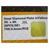 (20) Yellow Steel Diamond Plate
