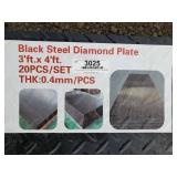 (20) Black Steel Diamond Plate