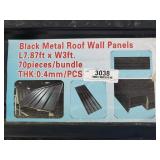 (70) Black Metal Roof Panels