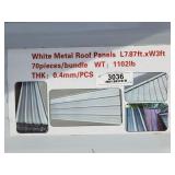 (70) White Metal Roof Panels