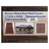 (70) Brown Metal Roof Panels