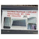 (70) Grey Metal Roof Panels