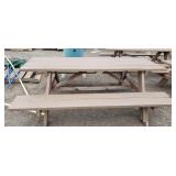 Wood 7' Picnic Table