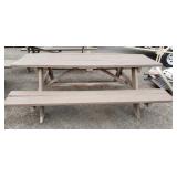 Wood 7' Picnic Table