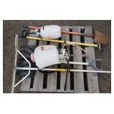 Backpack Sprayer, Rake, Snow Shovel