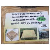 (2) Yellow Outdoor Patio Fabric