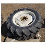 (2) 9.5x24 Tractor Tires w/8-Lug Rims