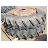 (2) 12.4x38 Tractor Tires w/8-Lug Rims