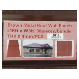 (30) Brown Metal Roof Panels