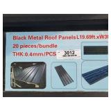 (20) Black Metal Roof Panels