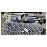 Pallet of Cyclone Fencing Supplies & T-Posts