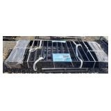 (10) Black Galvanized Steel Fence Panels