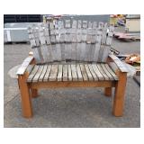 Wine Barrel Garden Bench