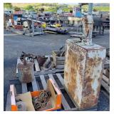 Vintage Oil Dispenser, Gas Can, Pulleys