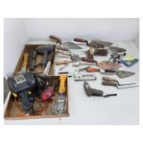 (3) Boxes Concrete Tools, Staplers, Flashlights