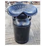 Milk Can Tractor Seat Stool