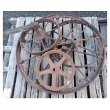 (4) Vintage Metal Wheels