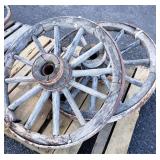 (2) Vintage Wagon Wheels