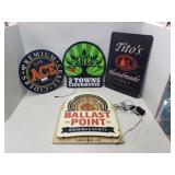 (4) Beer/Tito's Lighted Signs