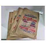 (5) Vintage Dickinson's Little Buster Burlap Sacks