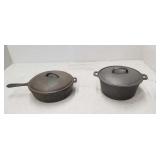 (2) Cast Iron Pans