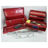 (2) Toolboxes w/Contents & Levels