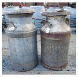 (2) Milk Cans