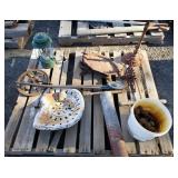 Lantern, Tractor Seat, Railroad Spikes, Misc