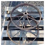(2) Vintage Steel Wheels