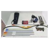 Recurve Bow, Arrows & Trail Cam