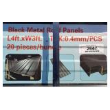 (20) Black Metal Roof Panels